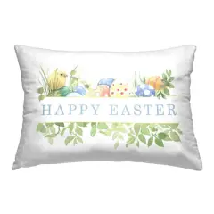 Stupell Industries Floral Happy Easter Decorative Printed Throw Pillow