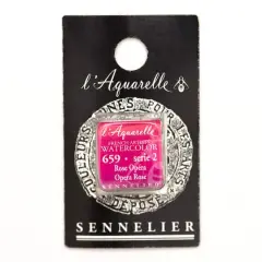 Sennelier French Artists' Watercolor Paint, Half Pan 659 Opera Rose