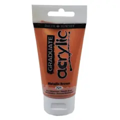 Daler-Rowney&reg; Graduate Acrylic Paint, 75mL 721 Metallic Brown