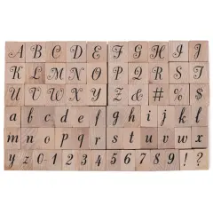 Script Alphabet & Numbers Wood Stamp Set by Recollections&trade;