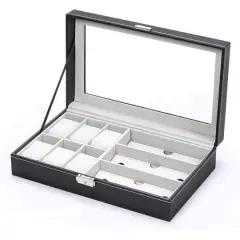 Midnight Black Dark Jewelry Watch Box