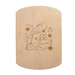 Let's Fall in Love 11" x 8" Maple Oval Cutting Board