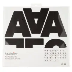 4" Block Alphabet Stickers by Recollections&trade; Black