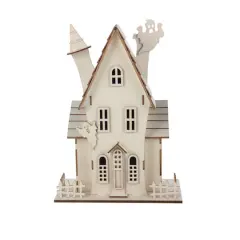 11.25" DIY Ghost House LED Wood D&eacute;cor by Make Market&reg;