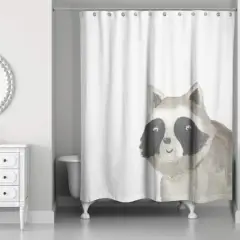 Hello Raccoon 71" x 74" Shower Curtain