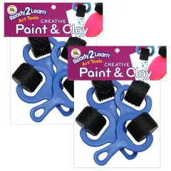 Ready 2 Learn&reg; Heavy Duty Paint & Clay Explorer Rollers, 2 Sets of 4