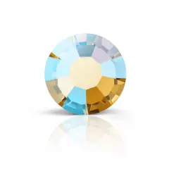 Preciosa MAXIMA SS16 Aurora Borealis Flatback Czech Crystals, 144ct. Topaz AB