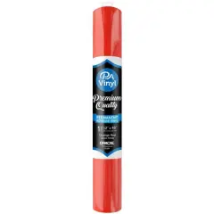 PA Vinyl Gloss Permanent Adhesive Vinyl Orange Red
