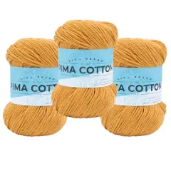 3 Pack Lion Brand&reg; Pima Cotton Yarn Mineral Yellow