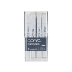 Copic&reg; Warm Gray 12 Color Classic Marker Set