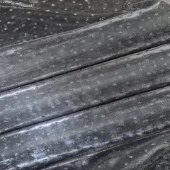 Feldman Silver Dots & Stars Metallic Knit Fabric