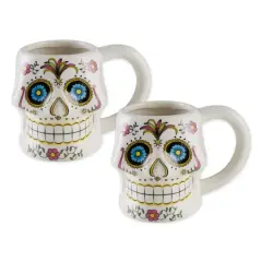 DII&reg; Sugar Skull Ceramic Mugs, 2ct.