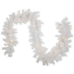 9ft. Warm White LED Artificial Christmas Alaskan Pine Garland