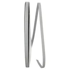 JAM Paper 1/4" Grosgrain Texture Ribbon Pewter