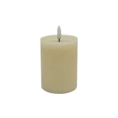 3" x 4" LED Wax Pillar Flickering Candle by Ashland&reg; Ivory