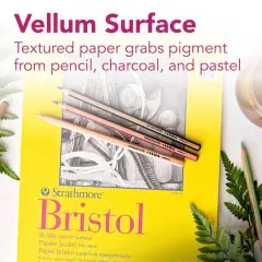 Strathmore&reg; 300 Series Bristol Vellum Surface Pad, 22" x 30"