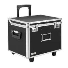 Vaultz Black Locking Mobile File Chest