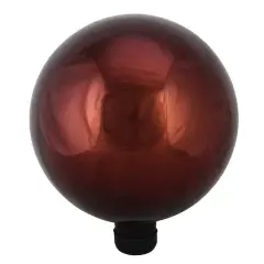 10" Shiny Garden Gazing Ball Berry Red