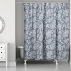 Leaves Shower Curtain Slate