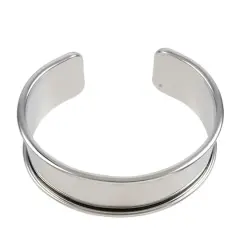 Rhodium Cuff Bracelet with Inlay by Bead Landing&trade;