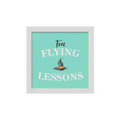 Flying Lesson White Framed Print Wall Art