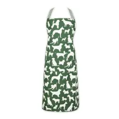 DII&reg; Dog Print Chef Apron Hunter Green