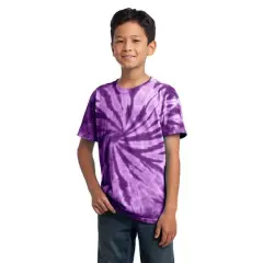 Port & Company&reg; Youth Tie-Dye T-Shirt Purple
