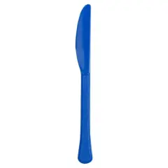 JAM Paper Premium Utensils Plastic Knives Party Pack, 48ct. Royal Blue