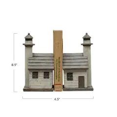 Hello Honey&reg; 8.5" Gray Lighthouse Bookends Set