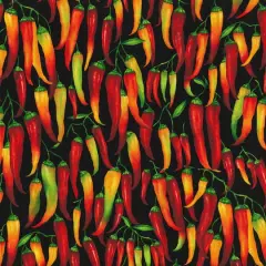 Fabric Traditions Hot Peppers Cotton Fabric