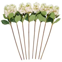34" White Hydrangea Artificial Flower Stem, 8ct.