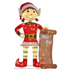 Haute Decor 3.5ft. LED Christmas Girl Elf Outdoor D&eacute;cor