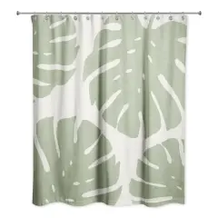 Big Green Monstera 71" x 74" Shower Curtain