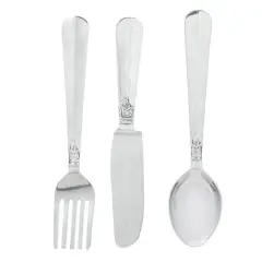 Silver Aluminum Flatware Wall Accent Set, 3ct.