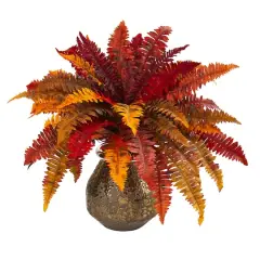 20" Autumn Boston Fern Plant in Decorative Planter