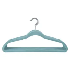 Simplify Super Slim Velvet Huggable Hangers, 10ct. Blue