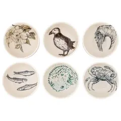 Hello Honey&reg; 6" Sea Animal Designs Stoneware Cereal Bowl Dinnerware Set