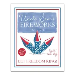 Uncle Sam's Fireworks Canvas Wall Art
