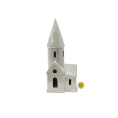 11.75" Iridescent White Church LED Tabletop D&eacute;cor by Ashland&reg;