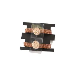 JAM Paper Princess Flower Bracelet, 2ct. Rose Gold