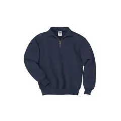 JERZEES&reg; Super Sweats&reg; NuBlend&reg; 1/4 Zip Cadet Collar Sweatshirt Navy