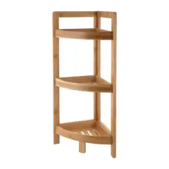 Organize It All 3 Tier Bamboo Corner Shelf 