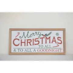 Hello Honey&reg; Merry Christmas... Message Wood Framed Wall D&eacute;cor