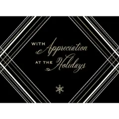 JAM Paper Blank Simple Holiday Appreciation Christmas Cards & Envelopes, 25ct.