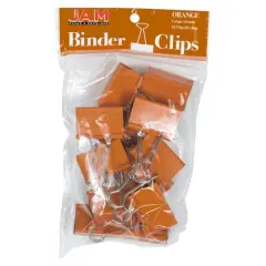 JAM Paper 1.5" Binder Clips, 12ct. Orange