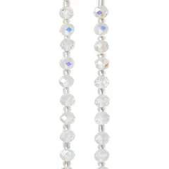 Crystal AB Faceted Glass Rondelle Beads, 8mm by Bead Landing&trade;