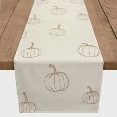 72'' Dusty Rose Mini Pumpkin Pattern Cotton Twill Runner