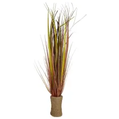 2.8ft. Red Grass Plant in Rope Pot