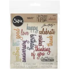 Sizzix&reg; Thinlits&trade; Celebration Script Words Die Set by Tim Holtz&reg;