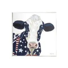Stupell Industries Country Americana Cow Flag Pattern Wall Plaque Art